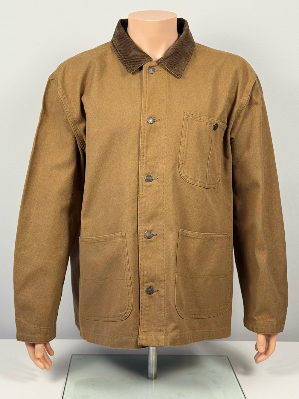 Line of Trade Carpenter Chore Coat Men’s 2XL Brown 100% Cotton Canvas Corduroy